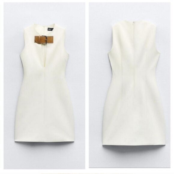 Nwt Zara BELTED TAILORED DRESS - Picture 15 of 16
